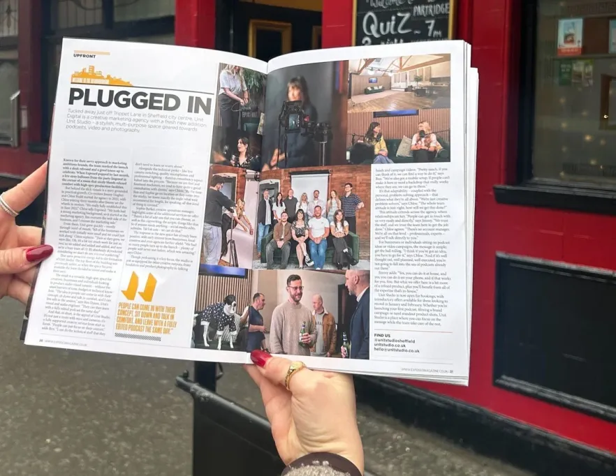 Unit Studio featured in the 'Plugged In' article in Exposed Magazine's January issue
